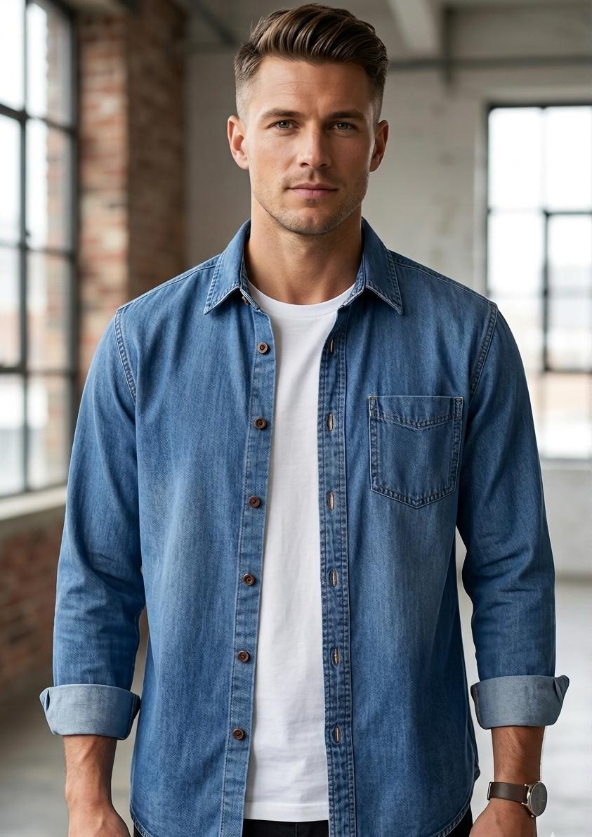 Urban Edge Denim Shirt