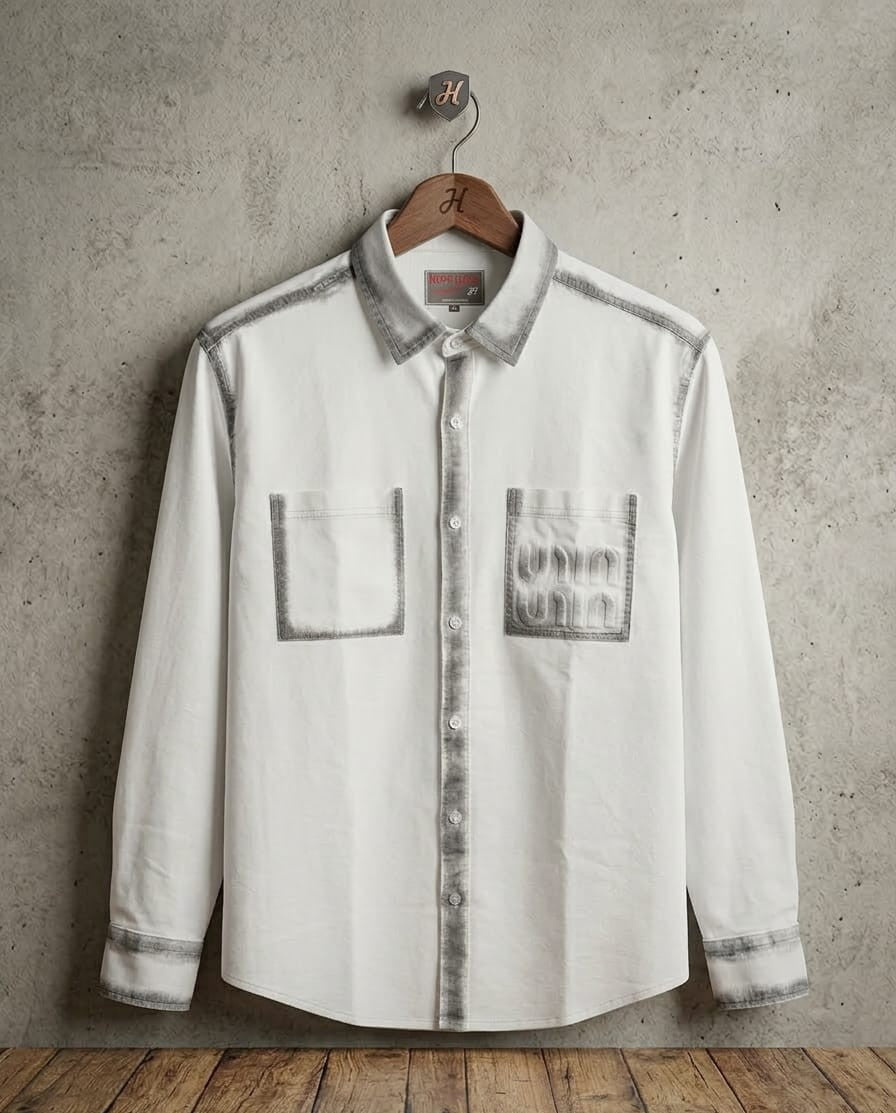 Highlander White Washed Denim Overshirt