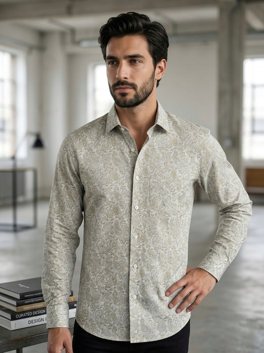 Royal Mist Paisley Shirt