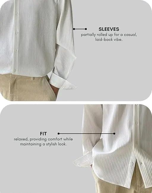 Luxe Flow Pleated White Shirt