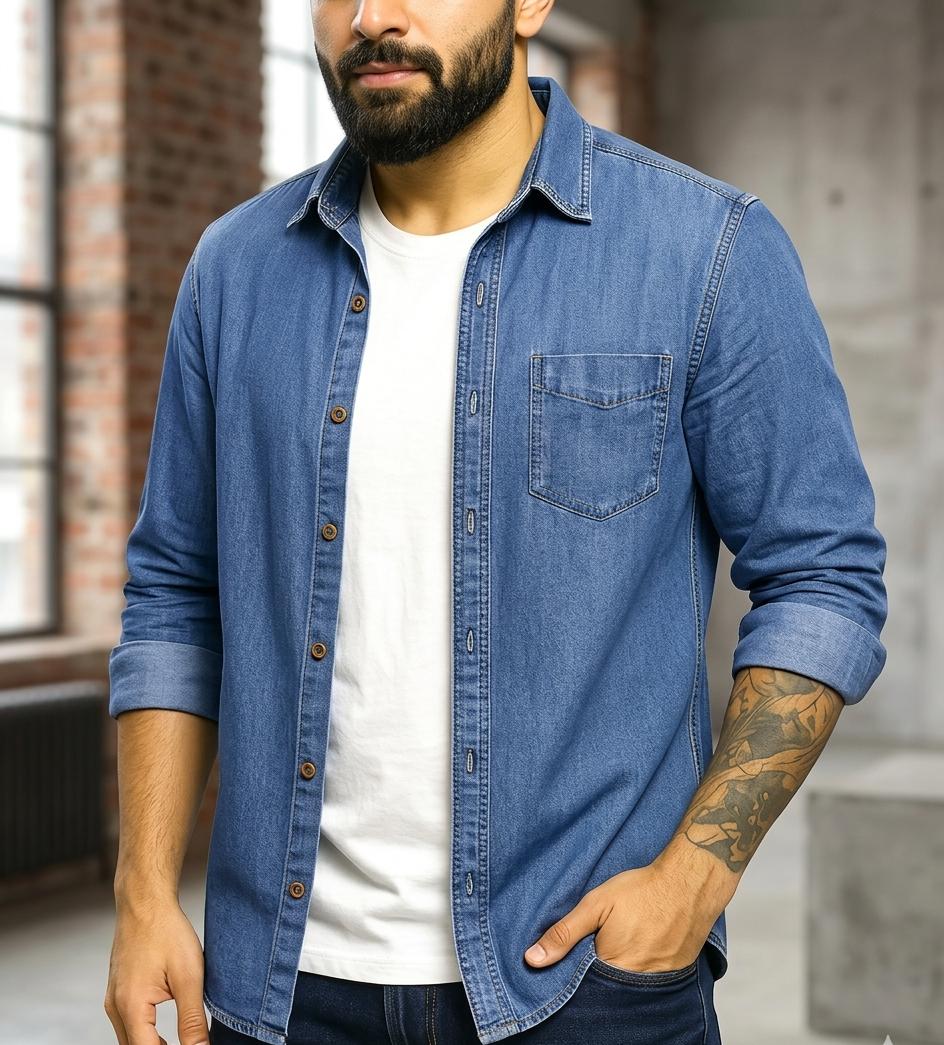 Urban Edge Denim Shirt